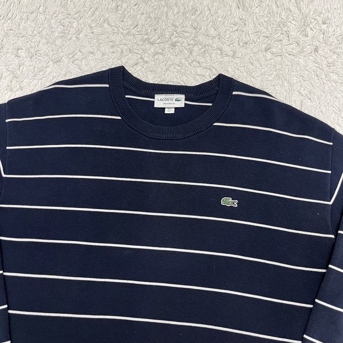 Lacoste navy striped knit 상품이미지5