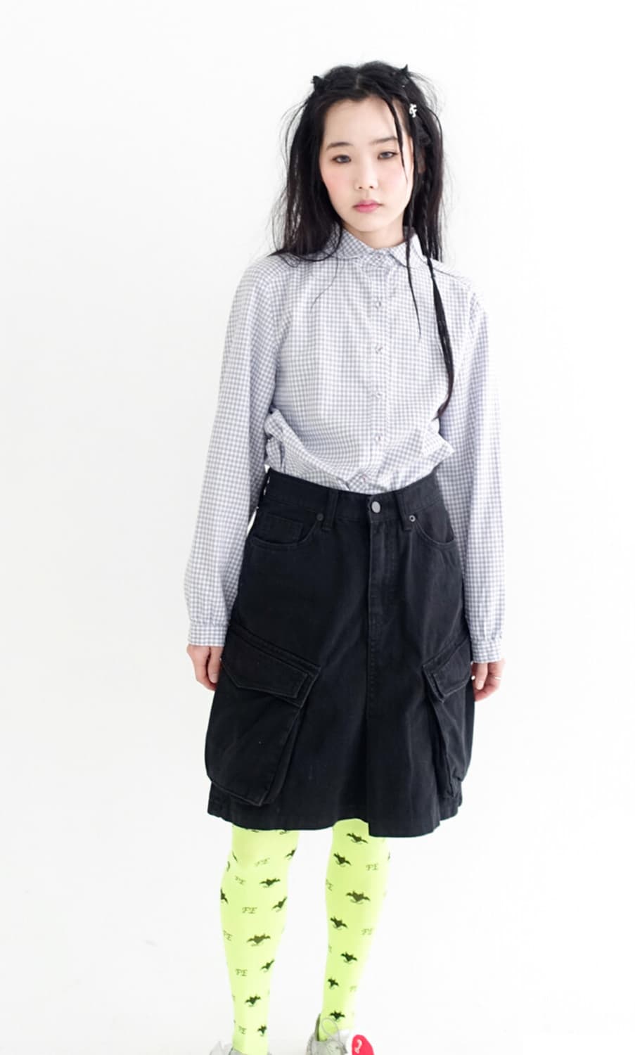 flap pocket midi skirt 상품이미지1
