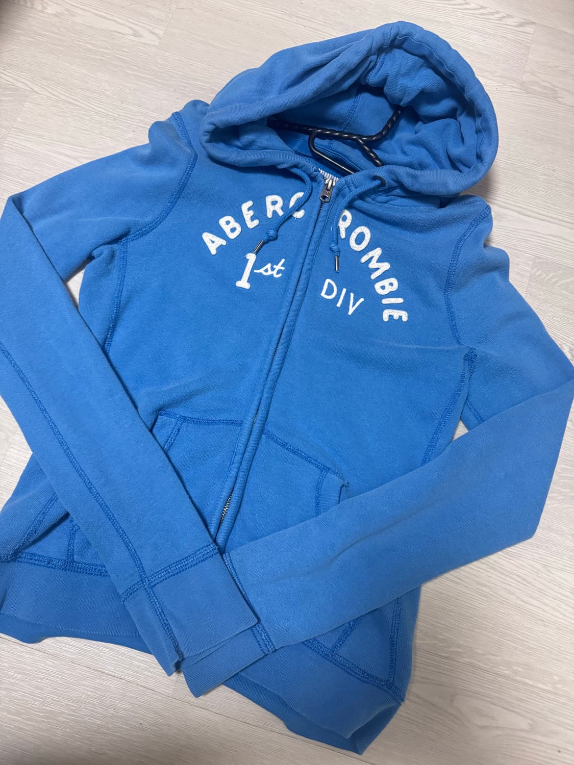 빈티지 서브컬쳐 아노깔 아베크롬비 후와유 블루 후드집업 상품이미지1