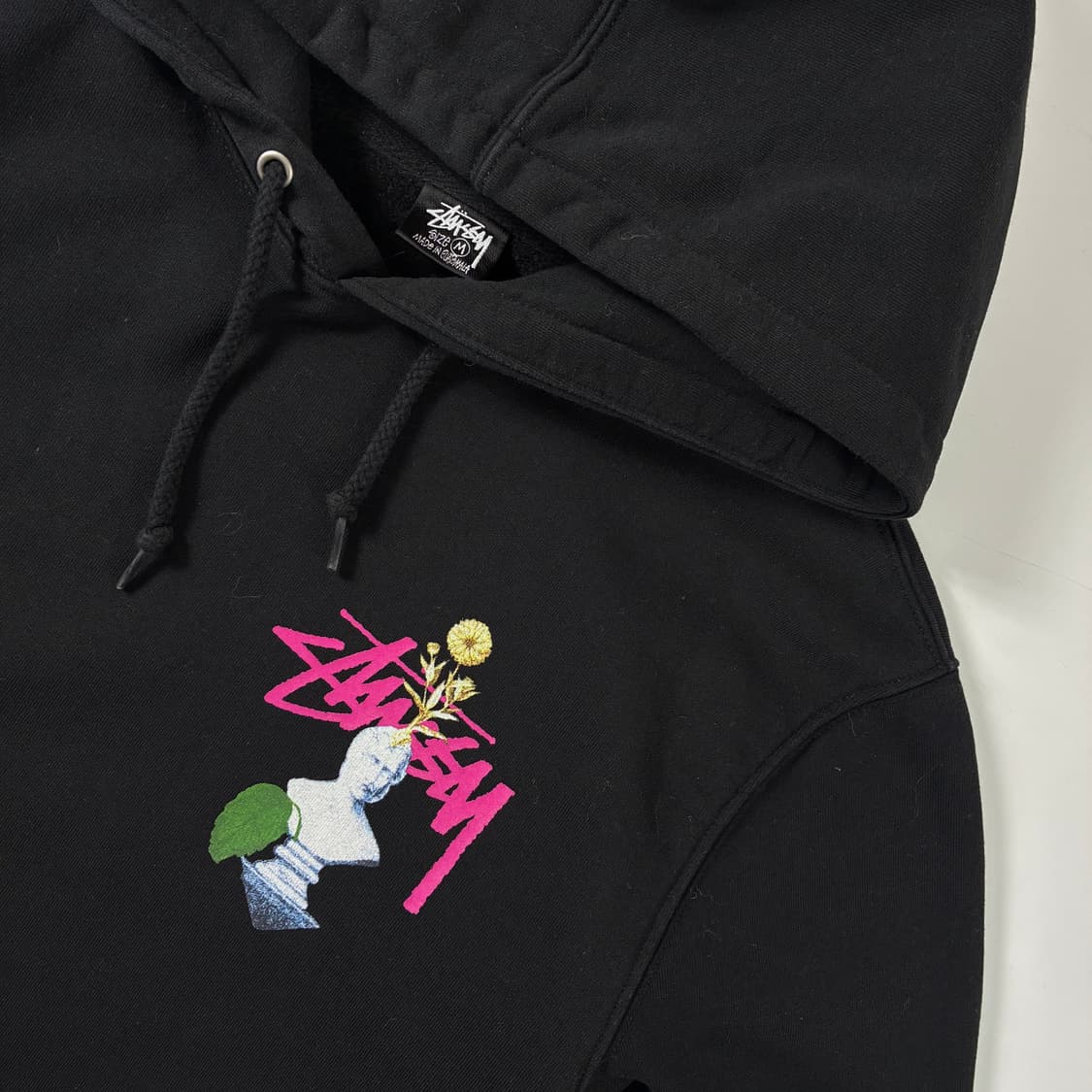 Stussy  스투시 코튼 사이키델릭 블랙 후드티  상품이미지5