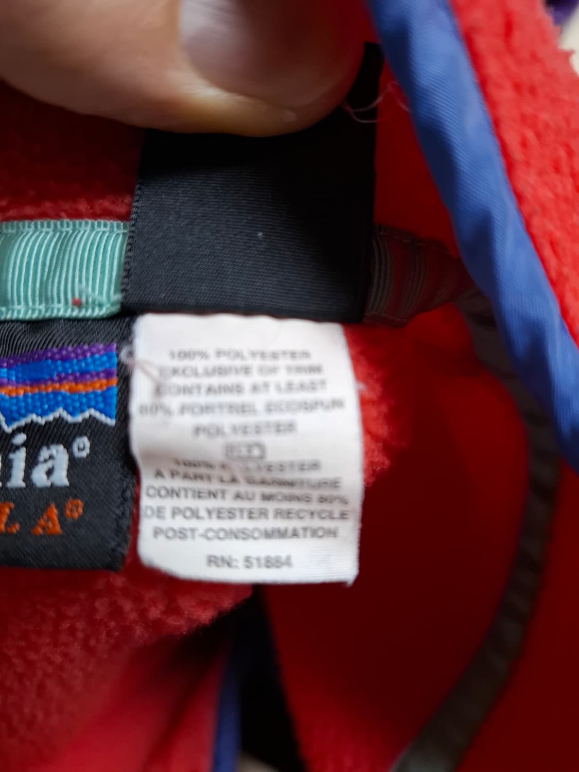 XL 파타고니아 90s 신칠라 플리스 풀오버 오렌지 레드 상품이미지4