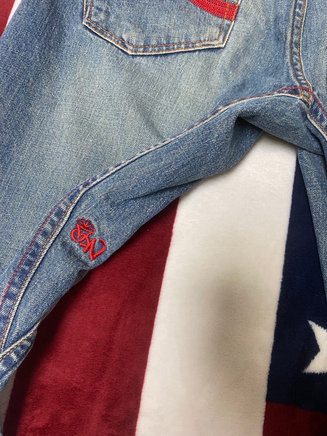 사쿤 레드스티치 데님진 상품이미지8