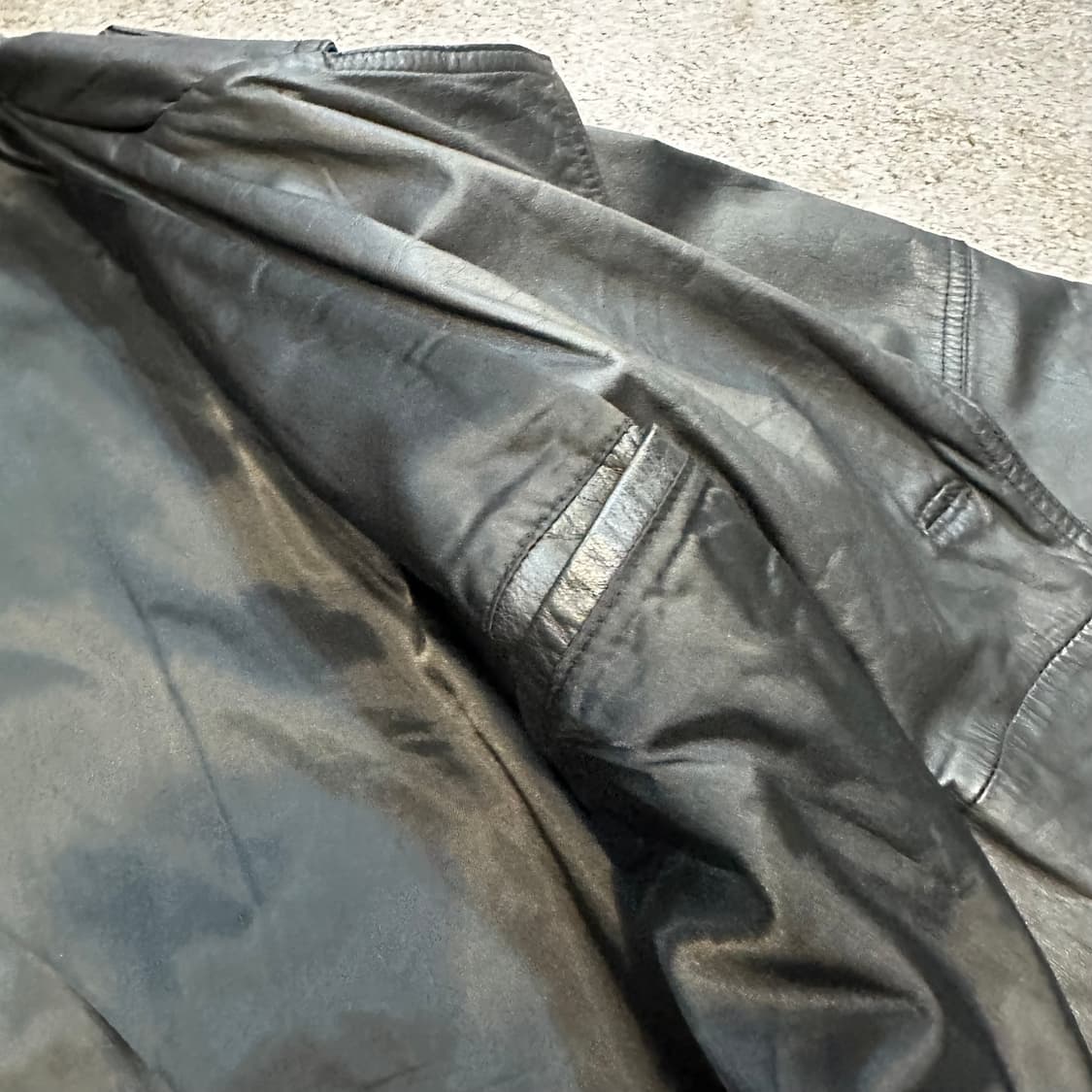 Mia Carna 빈티지 소가죽 트렌치 코트 자켓L 상품이미지5