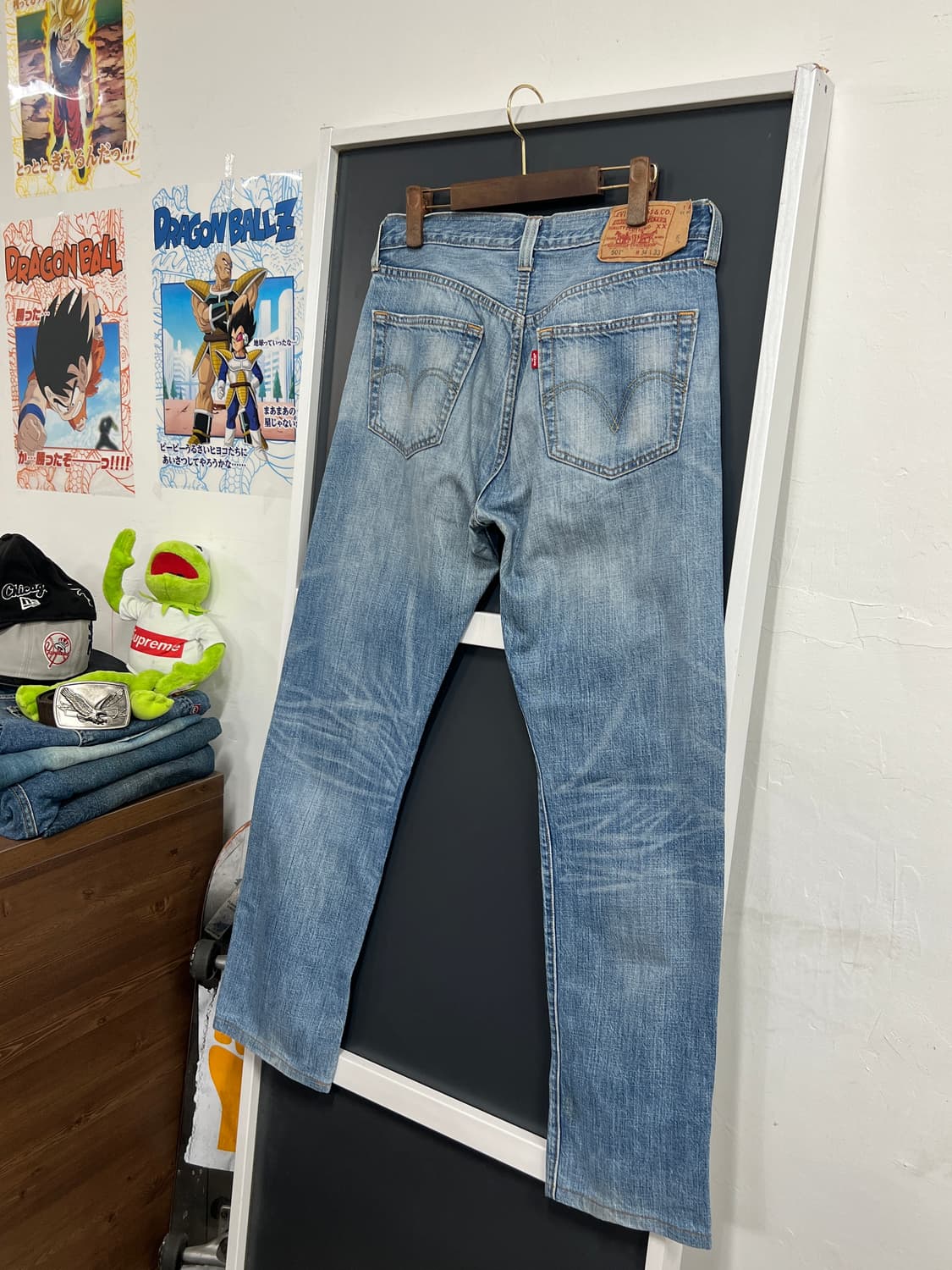 Levis 리바이스 501 버튼 플라이 연청 데님 팬츠 상품이미지1