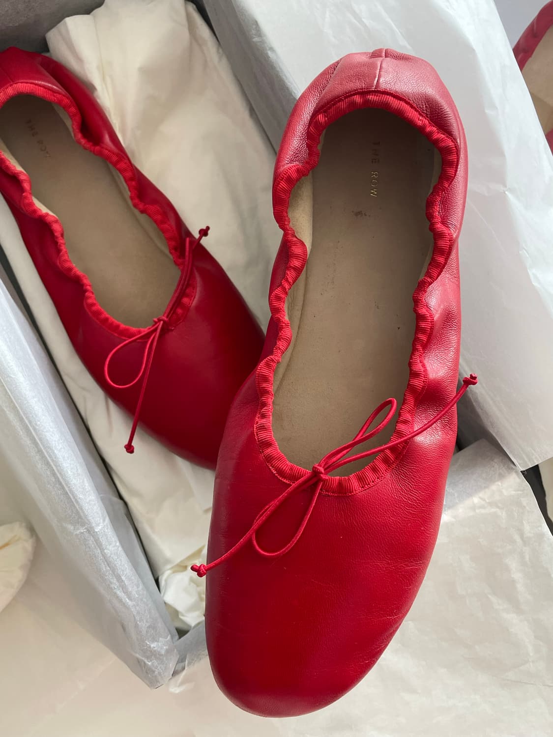 더로우 레드 발레리나 플랫 슈즈 39사이즈 제니 신발 상품이미지4