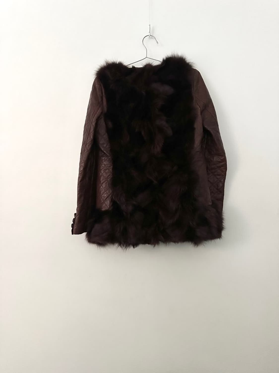 Dual cashmere fur leather jacket  상품이미지8