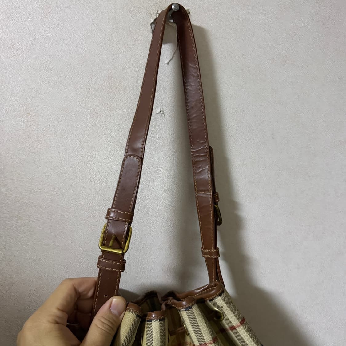 빈티지 버버리 노바체크 복조리 숄더백 상품이미지2