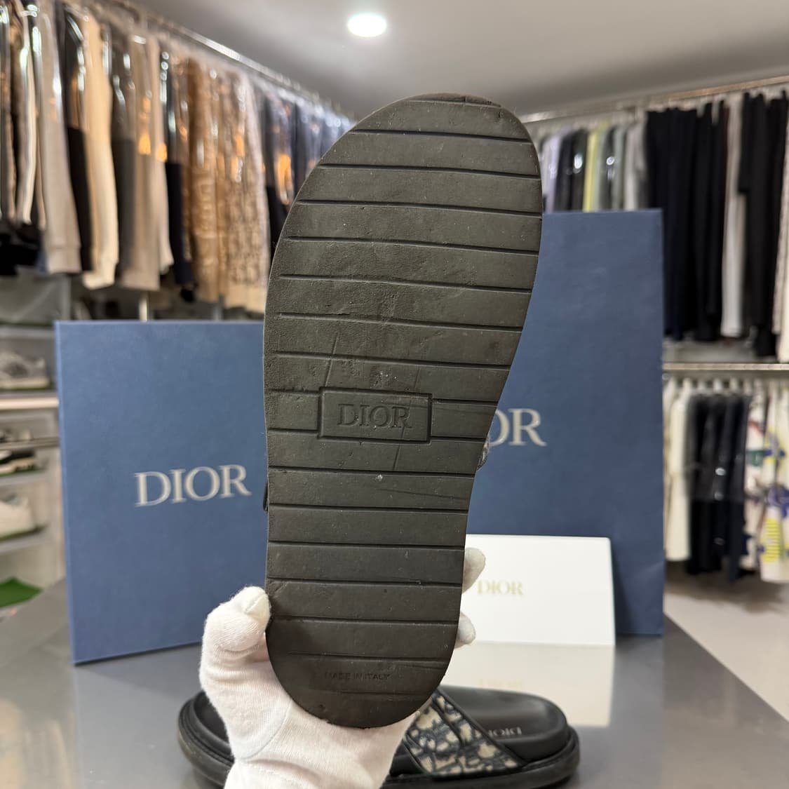 [리오브] 디올 오블리크 아쿠아 스트랩 샌들 슬리퍼 상품이미지4