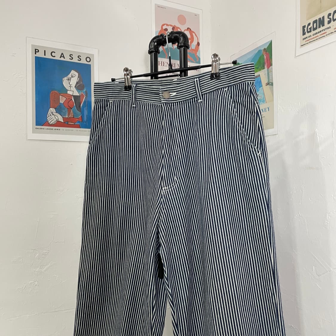 스트라이프 워크 데님 팬츠 상품이미지4