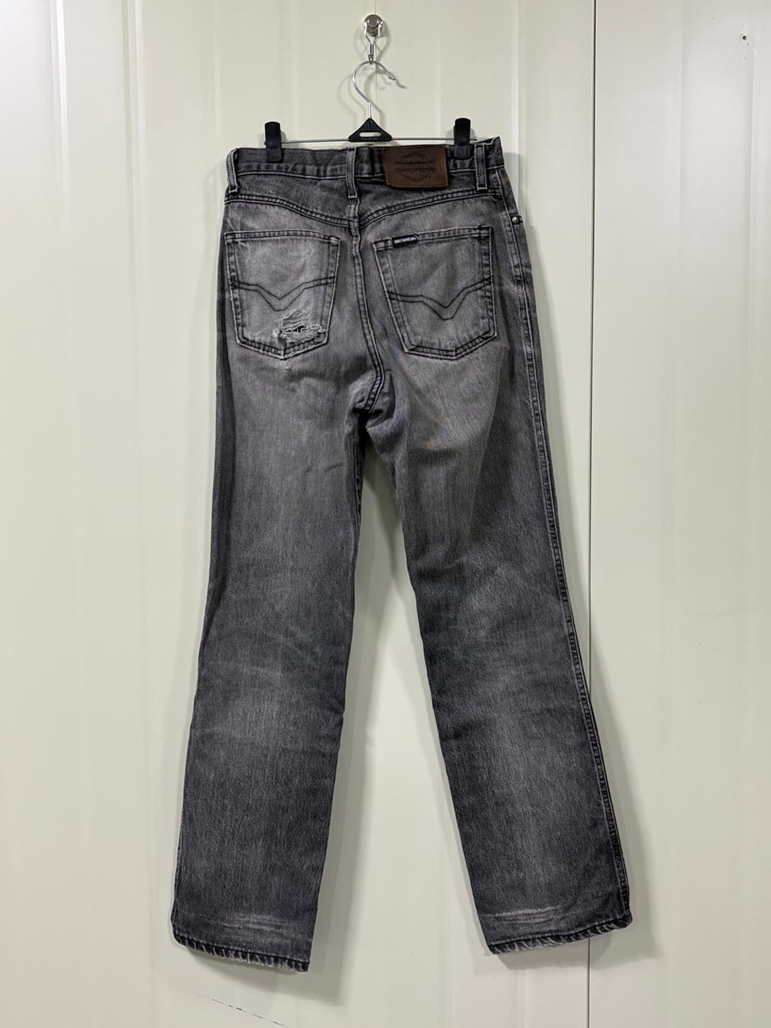 90s USA 할리데이비슨 바이커 흑청 데님 상품이미지6