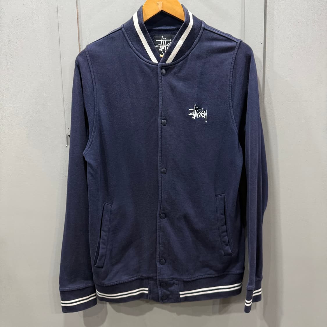 M 스투시 Stussy 00s 코튼 바시티 스타디움 점퍼 자켓 상품이미지1