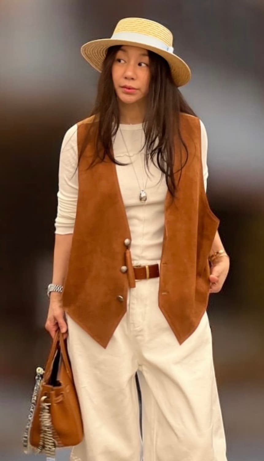 A Douvres Italian goat suede vest 상품이미지8
