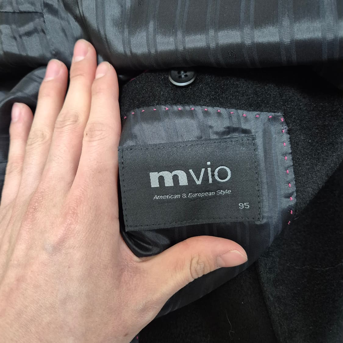 엠비오 남성 모직 캐시미어 싱글 맥코트 M(95) 상품이미지5