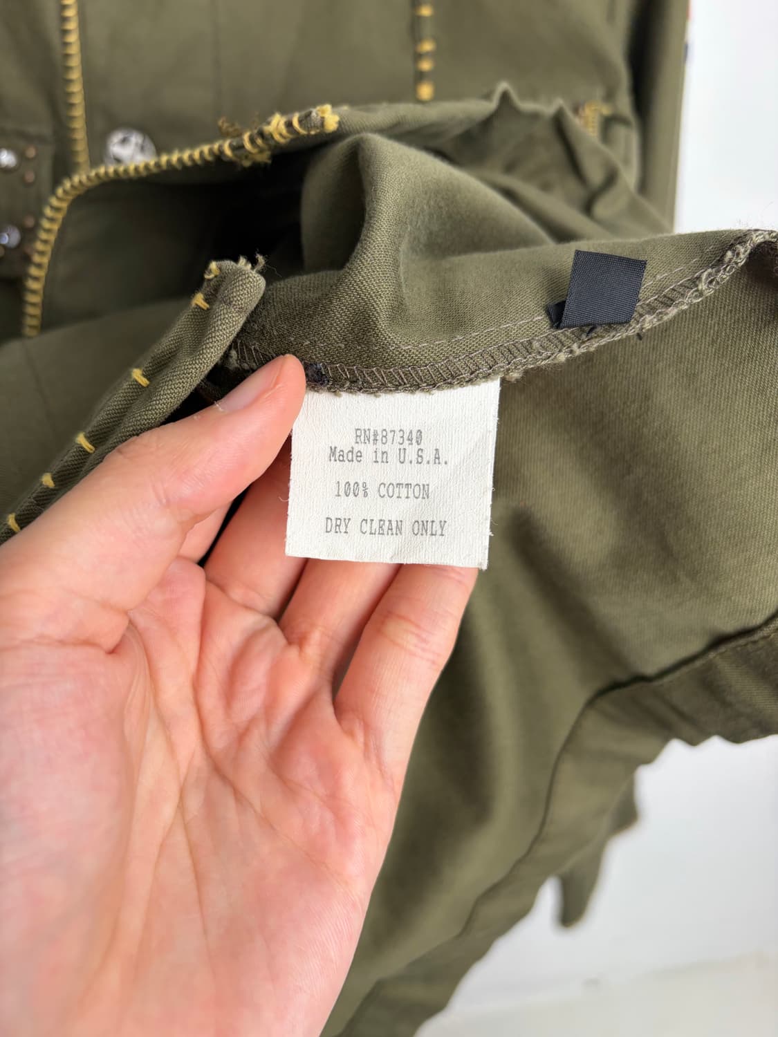태그 빈티지 리메이크 밀리터리 스터드 자켓 made in USA 상품이미지5