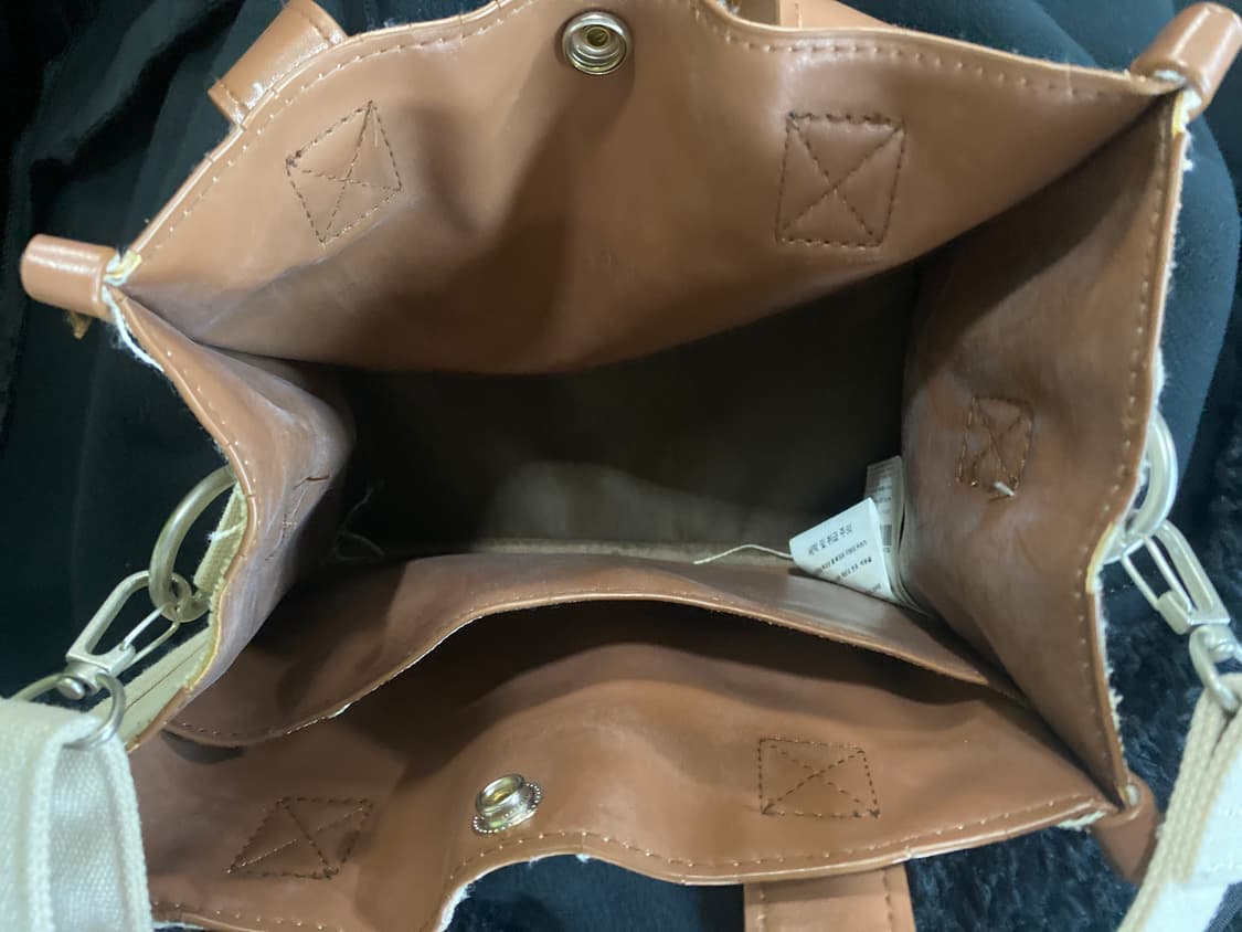 캉골 캔버스 토트백 겸 숄더백 아이보리 상품이미지6