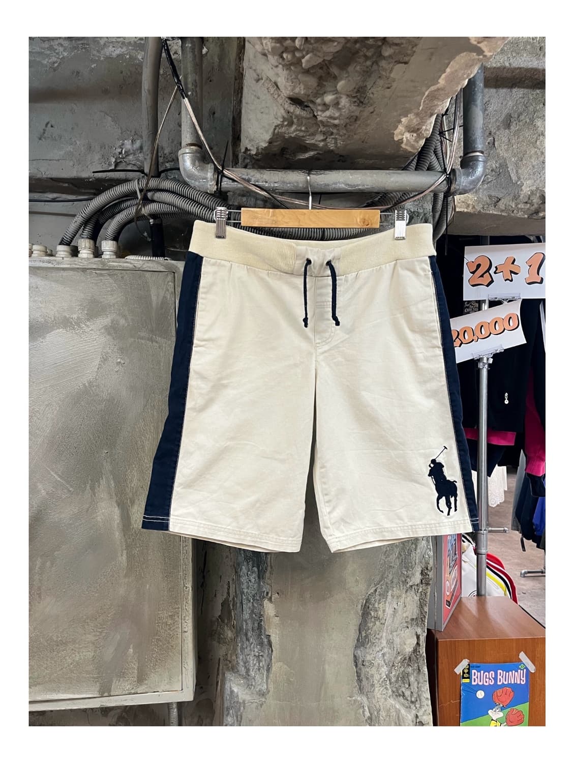 폴로 랄프로렌 빅포니 밴딩 하프 팬츠 아이보리 L #csz3802 상품이미지1