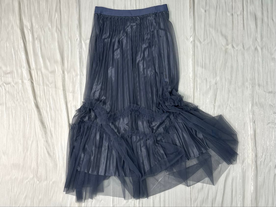 mesh Shirring Skirt 상품이미지4