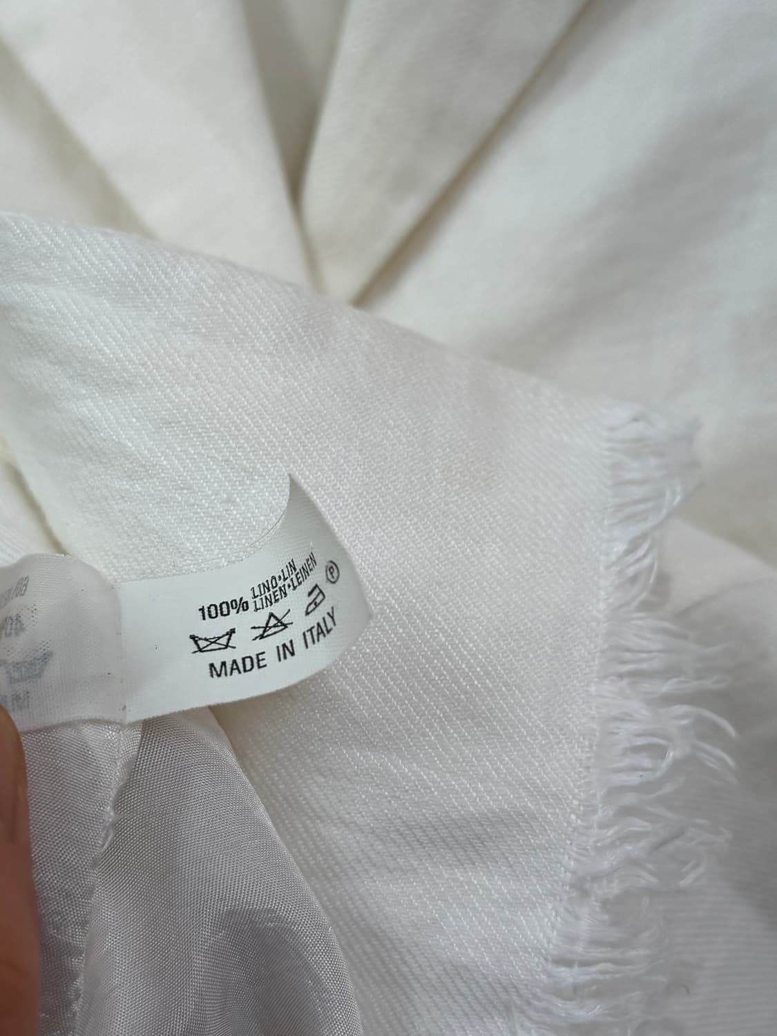 Stefania carrera 이태리 린넨 블레이저 화이트 42 상품이미지5