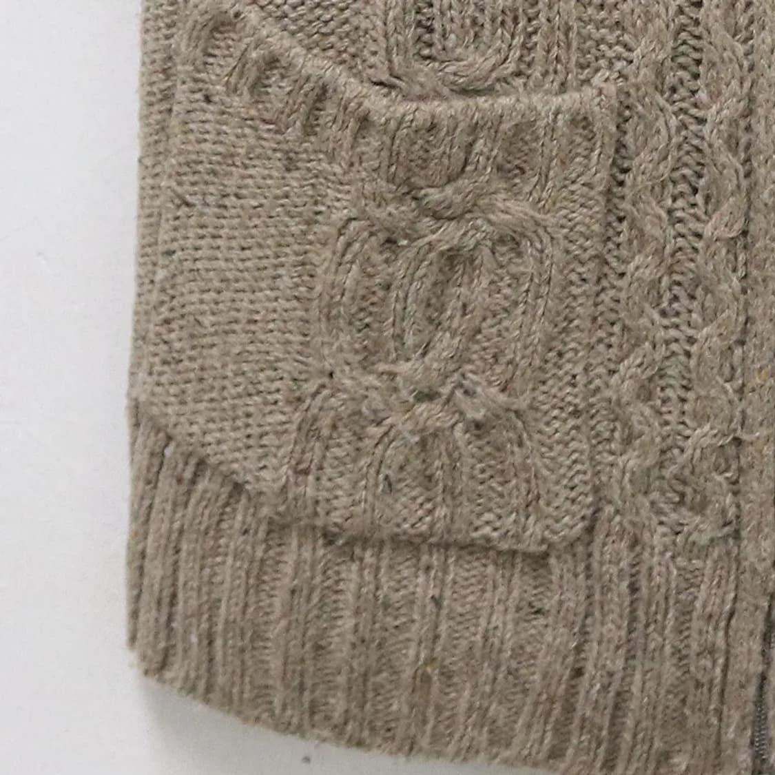 PAS A PAS 꽈배기 니트 베스트 집업 63282 상품이미지6