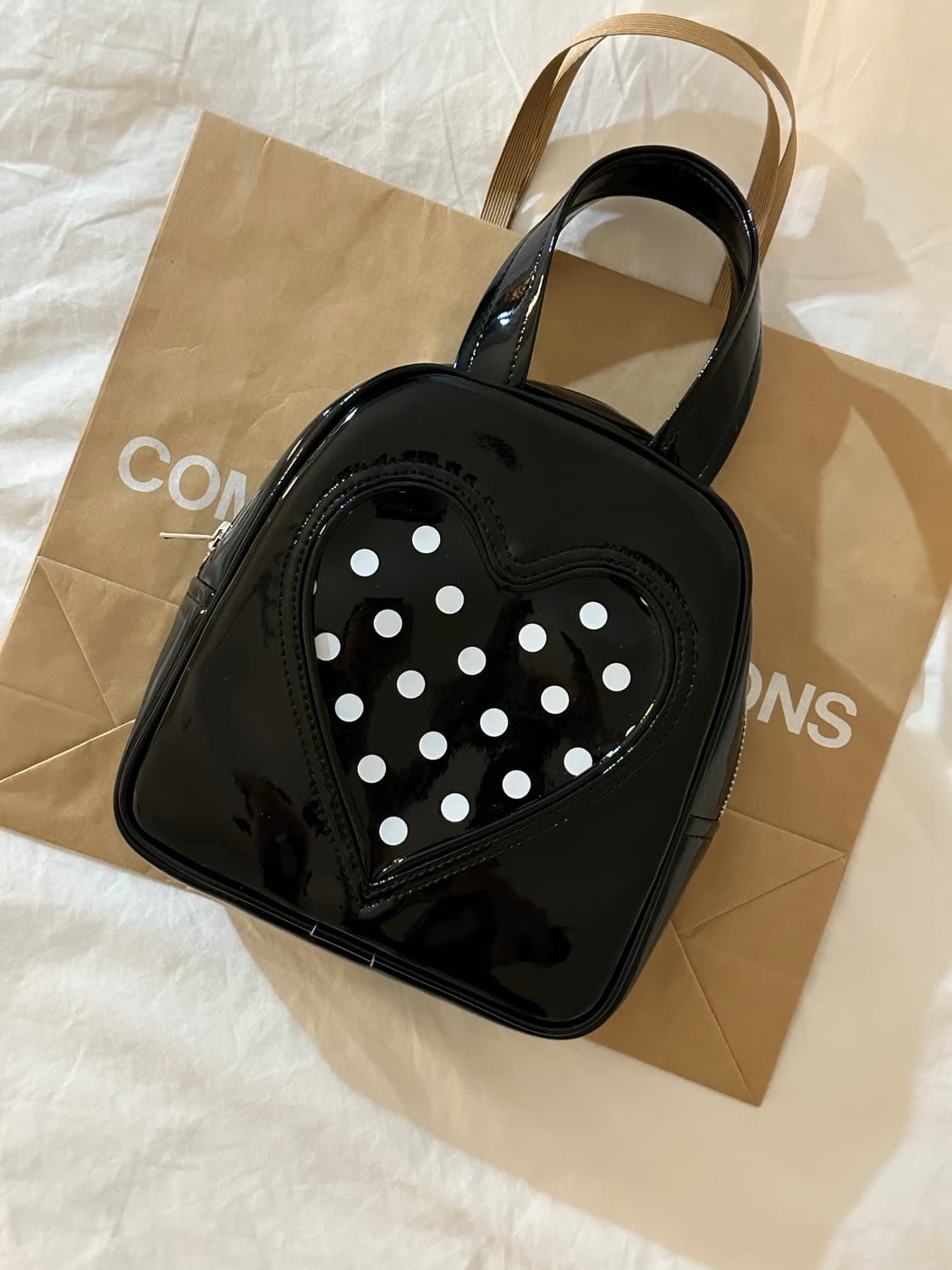 꼼데가르송 걸 하트 도트 토트백 가방 상품이미지2