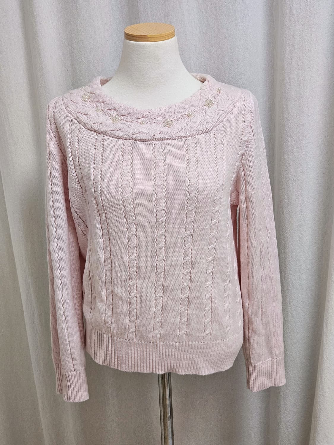 급전! 이번주만 할인히메갸루 달천깔 로걀 뽀용라벤더핑크 달천깔 진주 니트 상품이미지2