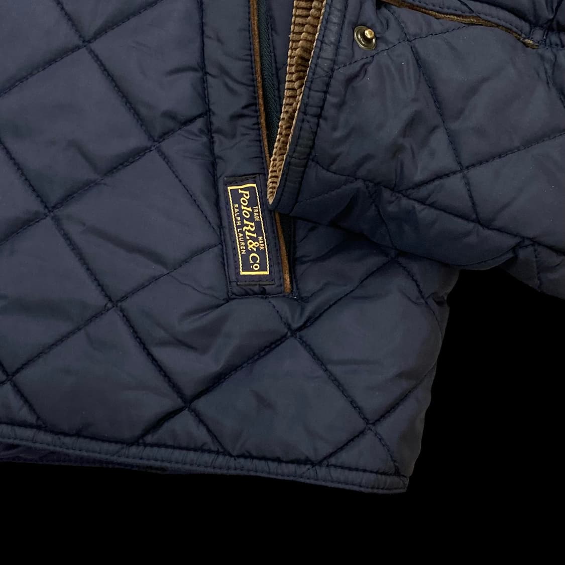 폴로랄프로렌 빈티지 코듀로이 카라 네이비 퀼팅자켓 상품이미지5