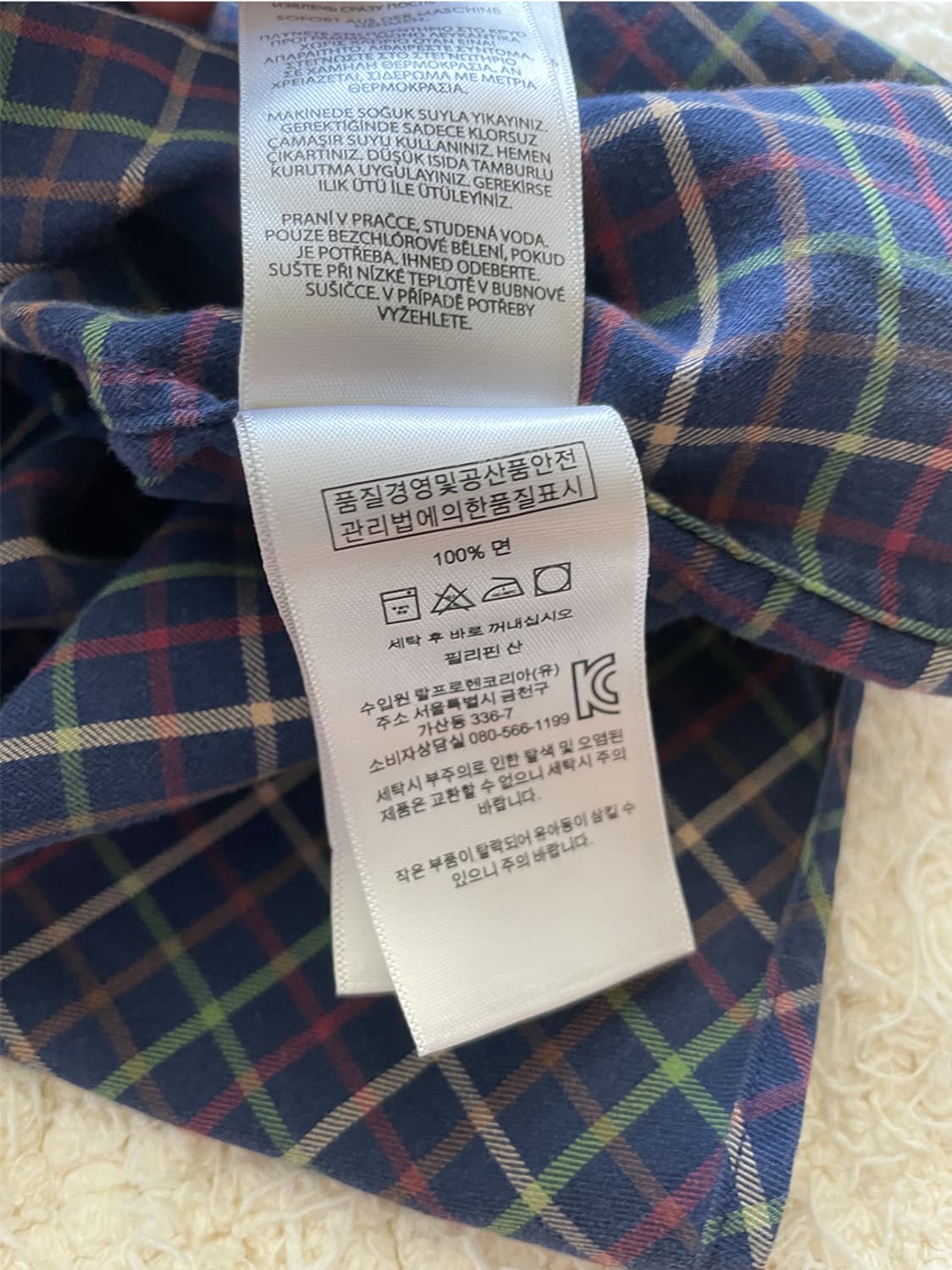 폴로 랄프로렌 네이비 타탄체크 셔츠 상품이미지10