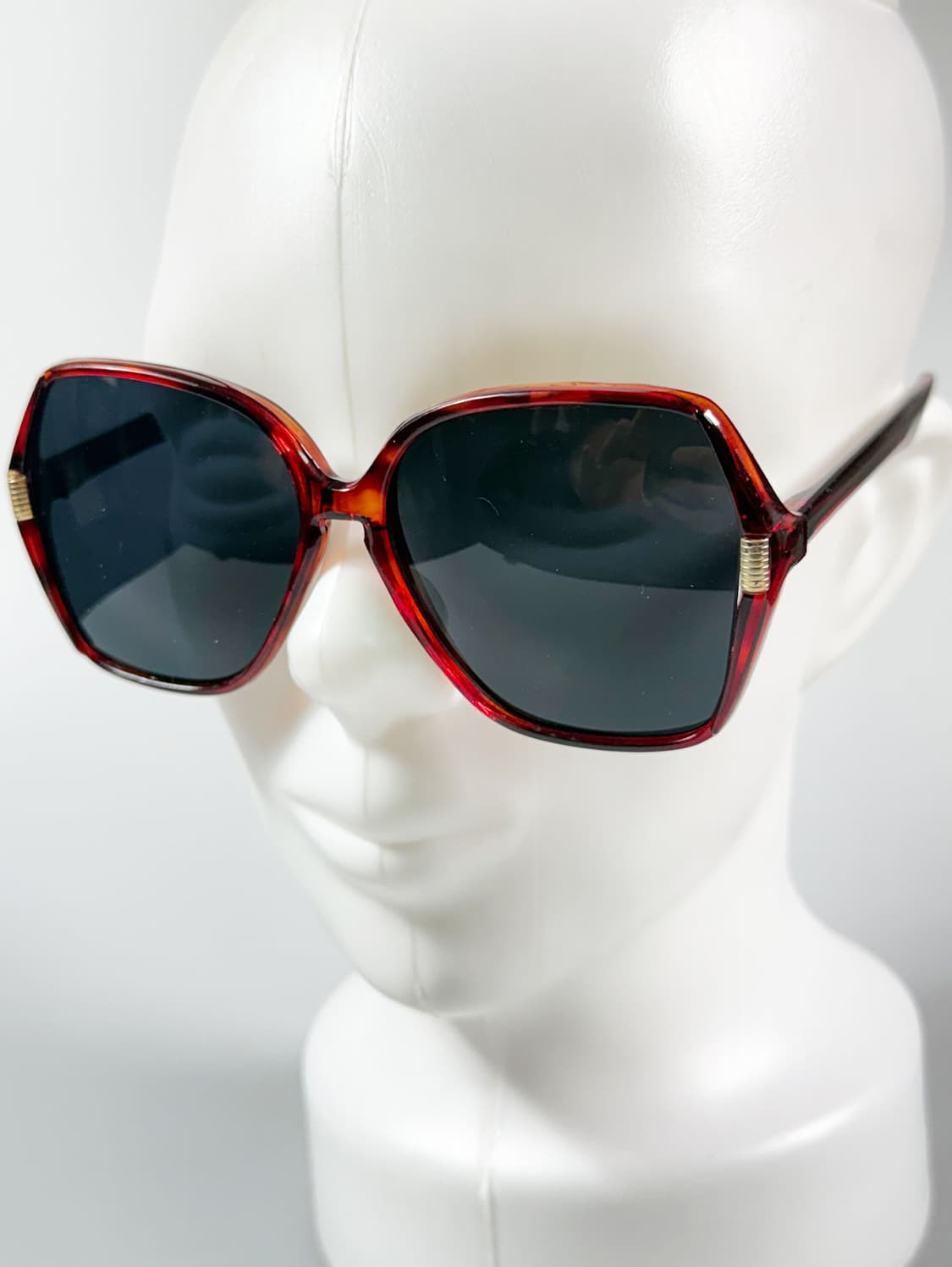 90s 오버사이즈 토터스쉘 볼드 스퀘어 빈티지 선글라스 상품이미지8