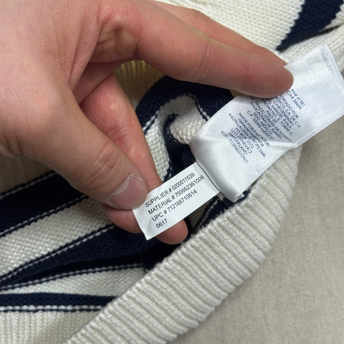 챕스 랄프로렌 자수 스트라이프 니트 M 상품이미지9