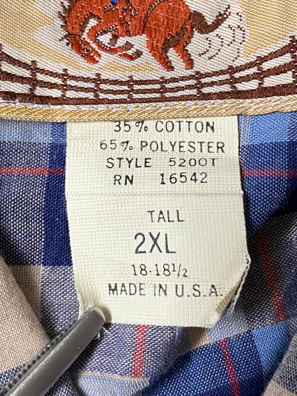 포켓 체크 셔츠 Made in U.S.A (Man 2XL) AB0197 상품이미지8