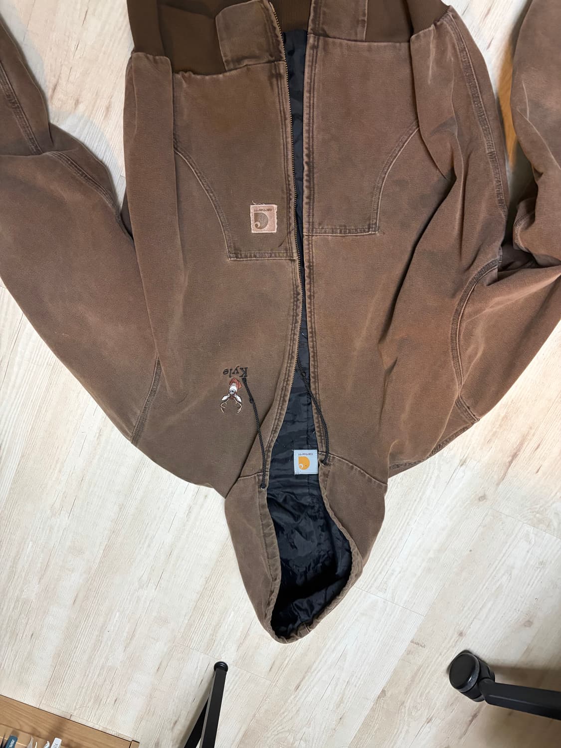 칼하트 데님 워시드 자켓 상품이미지2