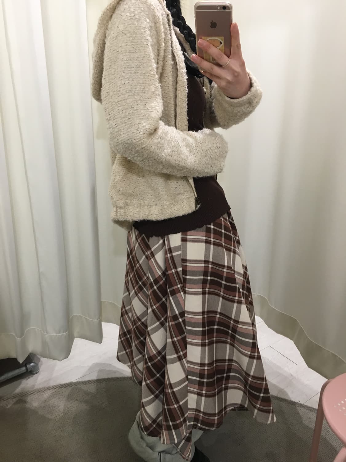 Check Asymmetrical Skirt 상품이미지6