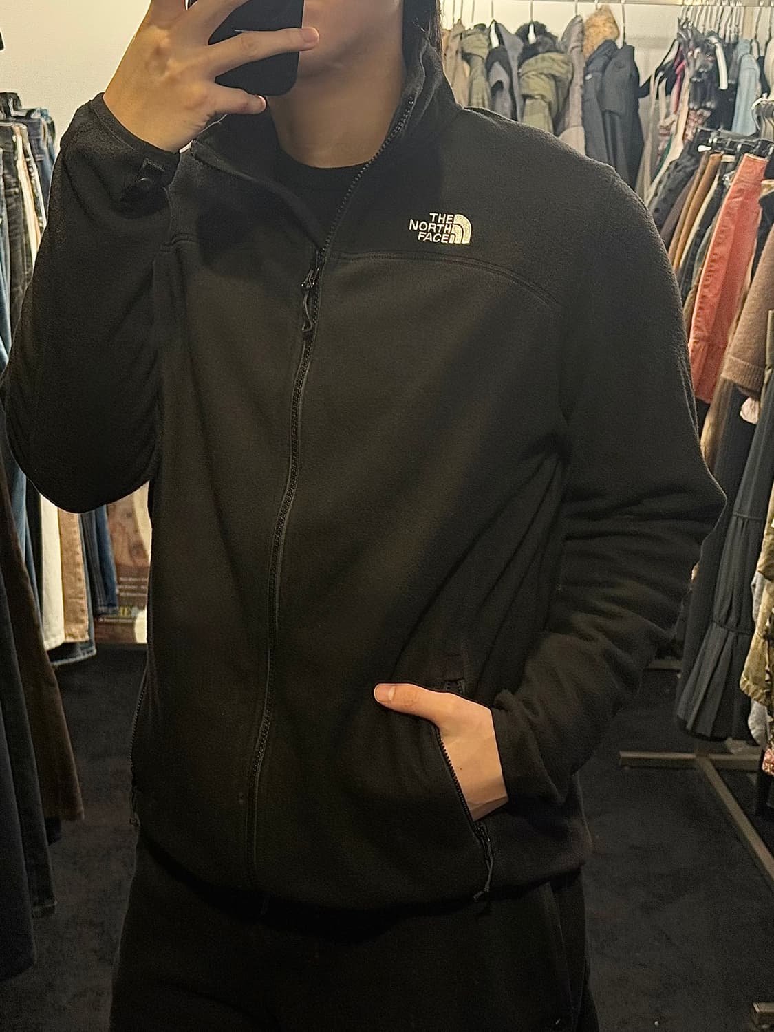 노스페이스 블랙 검정 후리스 플리스 집업 자켓 L 100 엄청 부드러움  상품이미지1