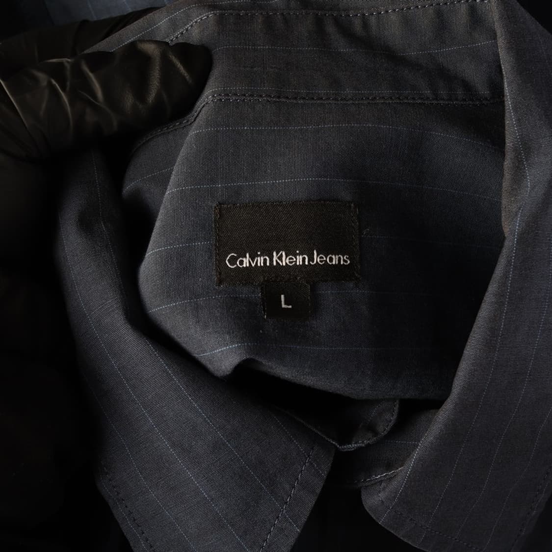 캘빈클라인 진 핀스트라이프 포켓 셔츠 네이비 L 상품이미지5