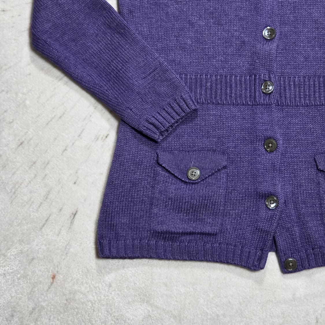 일본 빈티지 퍼플 니트 가디건 상품이미지3