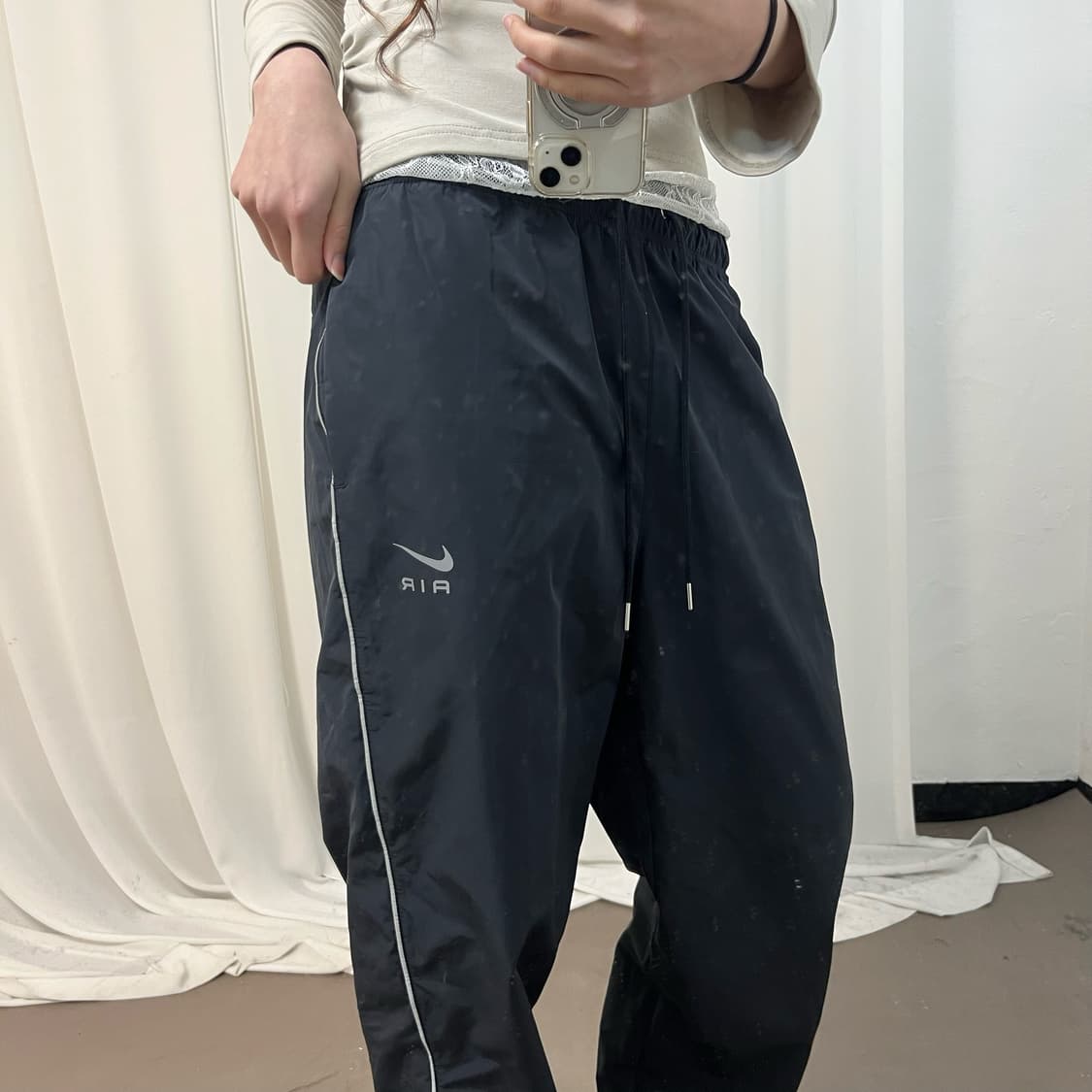 Nike Air Black Woven Track Pants 상품이미지3