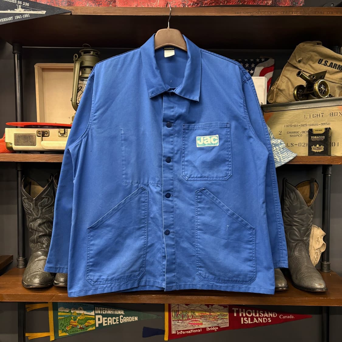 70s 소노르코 프렌치워크자켓 코튼트윌 패치포켓 사선스티치 N674 상품이미지1