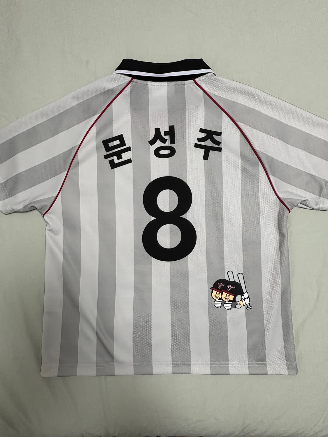 엘지 트윈스 빠더너스 유니폼 스트라이프 숏슬리브 져지 실버 문성주 상품이미지2