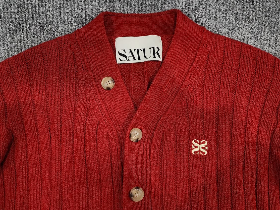 SATUR 세터 파로 오버 부클 가디건 M 상품이미지4