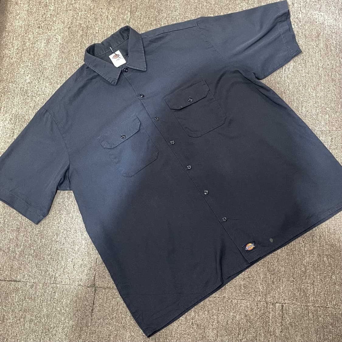 (2XL) Dickies 디키즈 반팔 워크 셔츠 블랙 상품이미지1