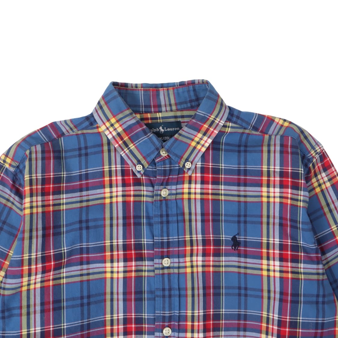 폴로 랄프로렌 블루 플레드 체크 셔츠 상품이미지2