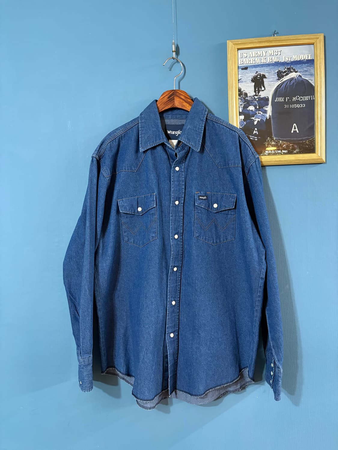 00‘s Wrangler Denim Western Shirt. 상품이미지1