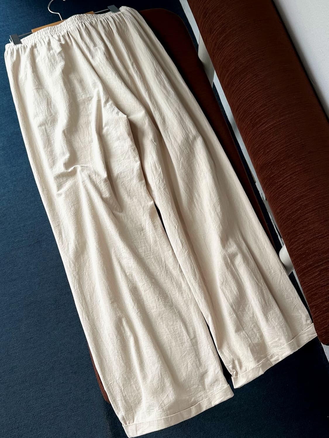 Light crinkle cotton turn up easy pants 상품이미지5
