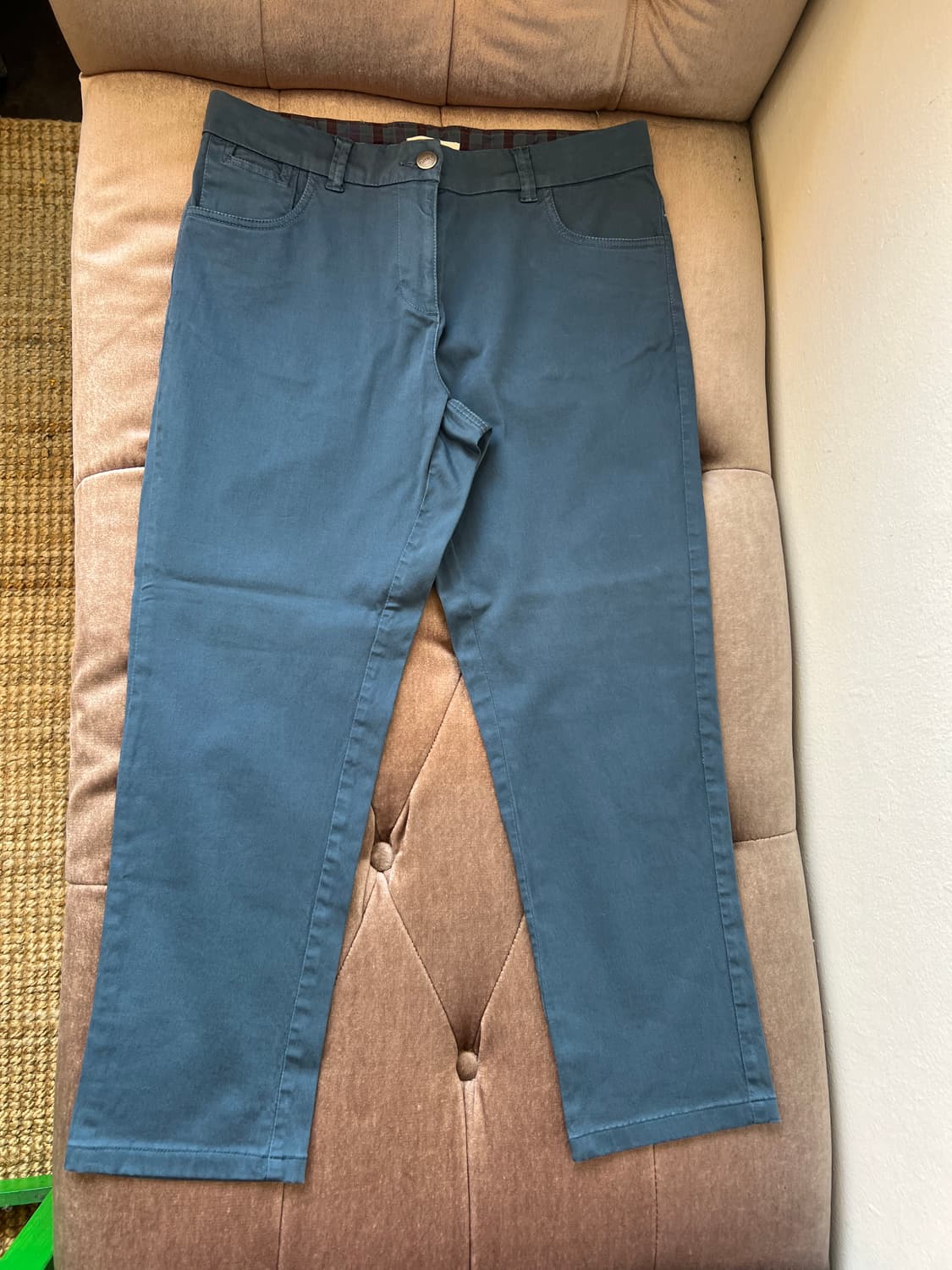 오일릴리 여자 청록 코튼팬츠 슬랙스 상품이미지2