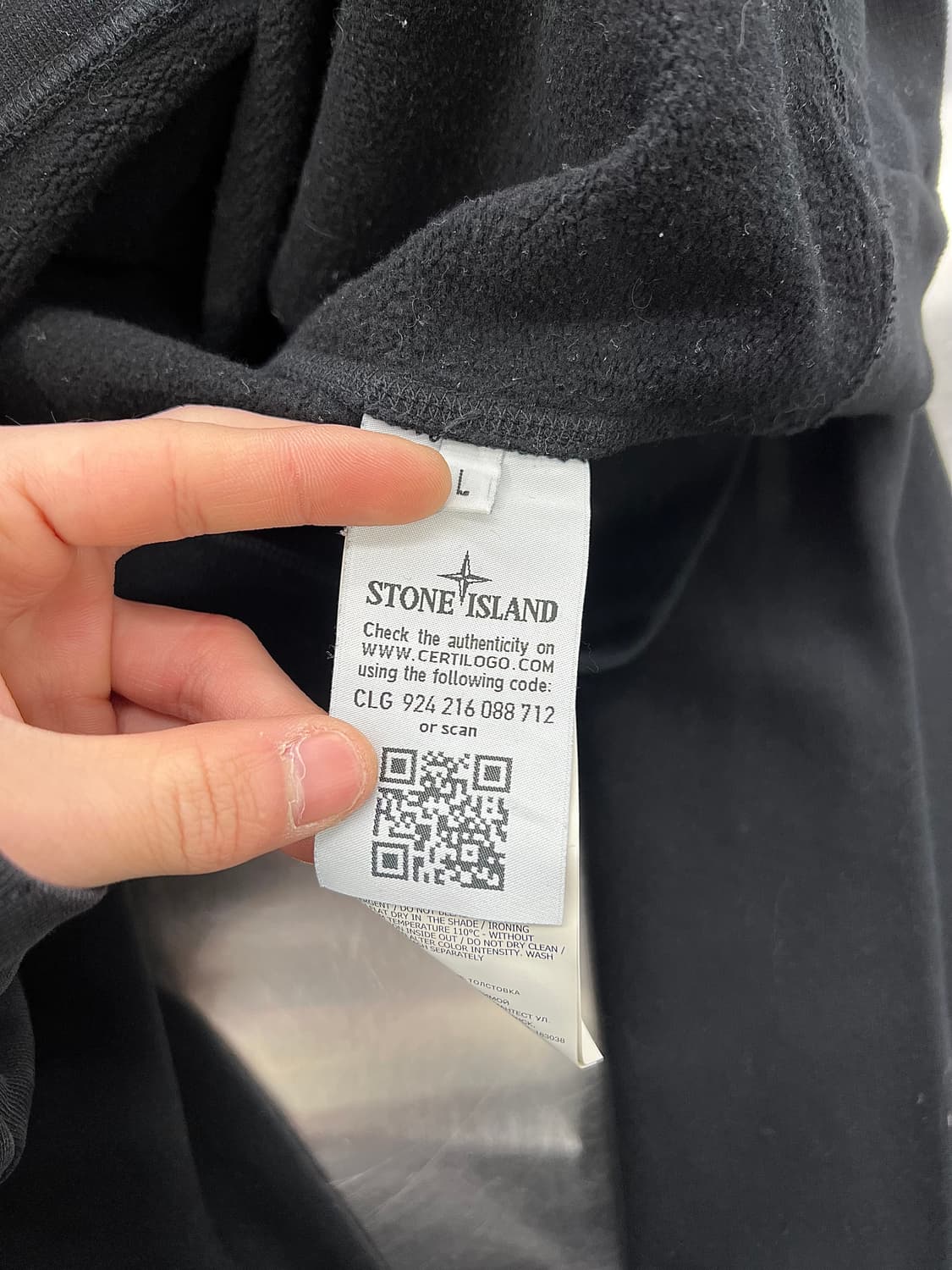 스톤아일랜드 19fw 스머지 브러쉬 로고 스웨트 셔츠 후디 상품이미지8