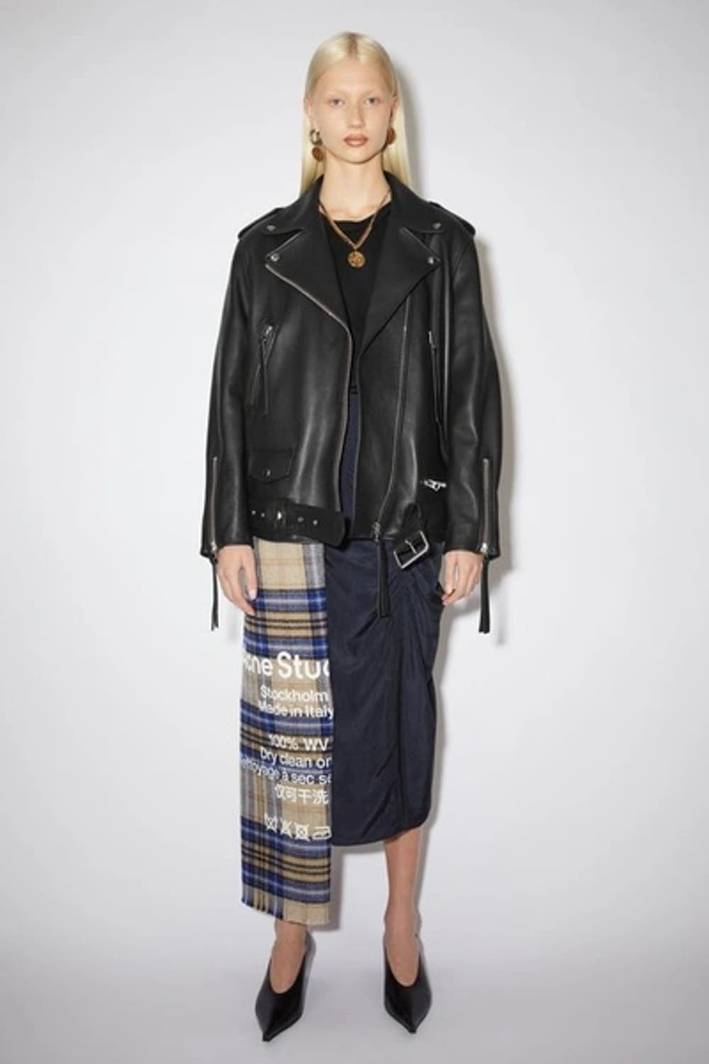 이태리 양가죽 소재 오버사이즈 바이커 자켓 상품이미지6