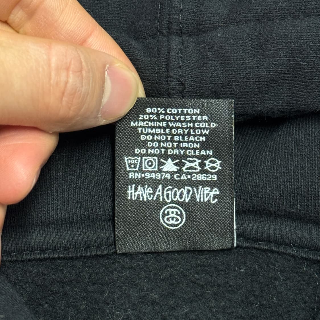 스투시 빈티지 카모 크라운 빅로고 후드 L 상품이미지7