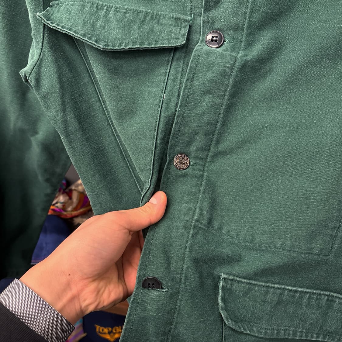 Rare 70s 프렌치 워크 자켓 체스트포켓 스티치 레어 컬러 N324 상품이미지5