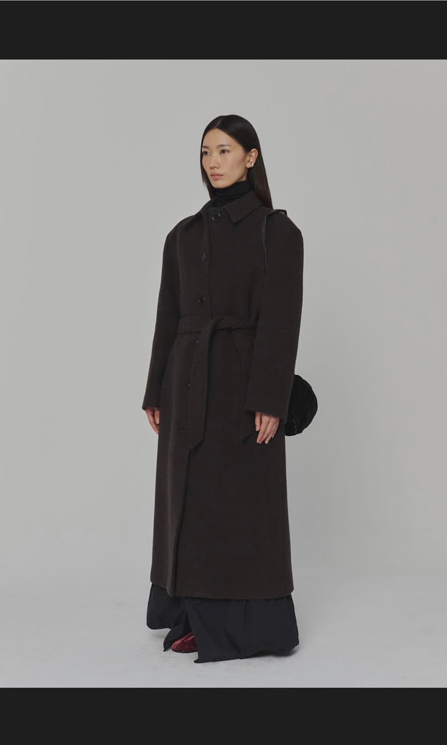 아모멘토 amomento 싱글 카라 롱코트 24fw 상품이미지5