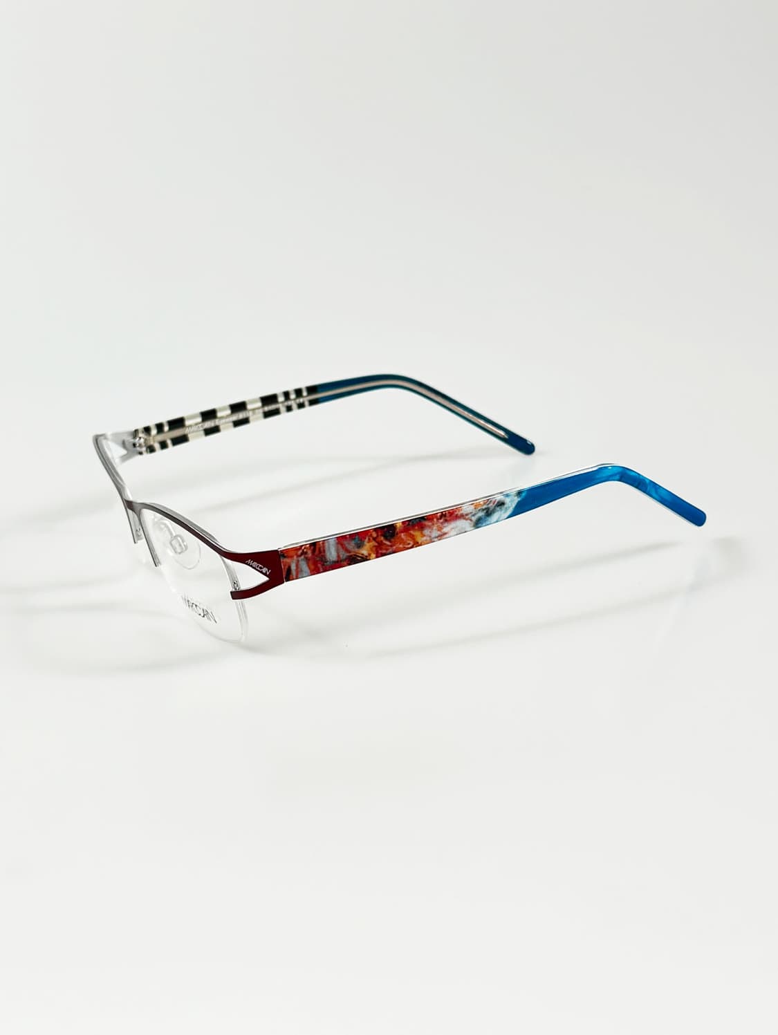 독일제 MARC CAIN 반무테 스퀘어 빈티지 안경 상품이미지3